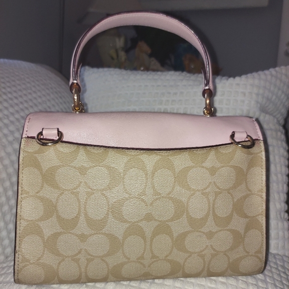 Coach Tilly Signature & Pink Satchel Crossbody - Picture 4 of 16